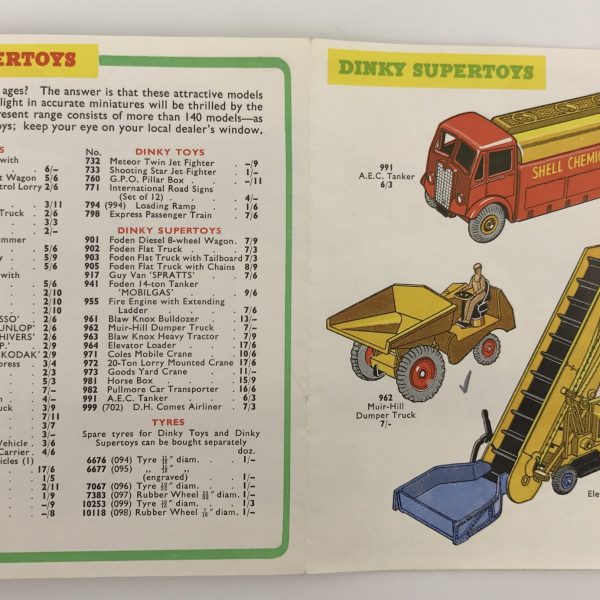 Dinky Toys Leaflet & Price List May 1955 Toy Hunter UK Retro