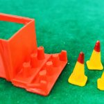 Corgi 461 “Police Vigilant Range Rover” Sign Cradle & Cone Cradle (Red)