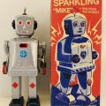 thumbnail image 2 of NEW Sparkling Mike Tin Robot Toy - Shop Merci Milo 2 of 14