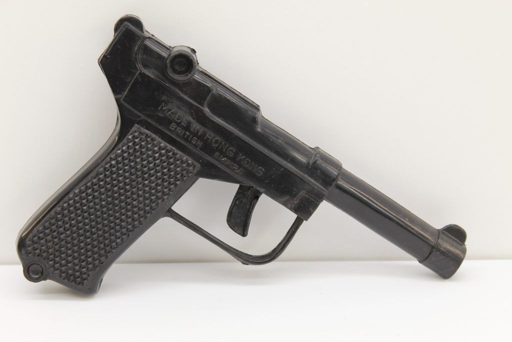 Vintage Hong Kong Empire Made " Luger Toy Pistol with Plastic Bullets
