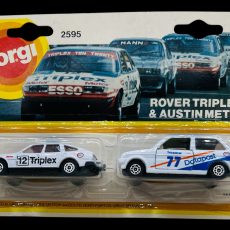 Vintage Corgi Junior Twin Pack "Rover Triplex and Austin Metro" #2595