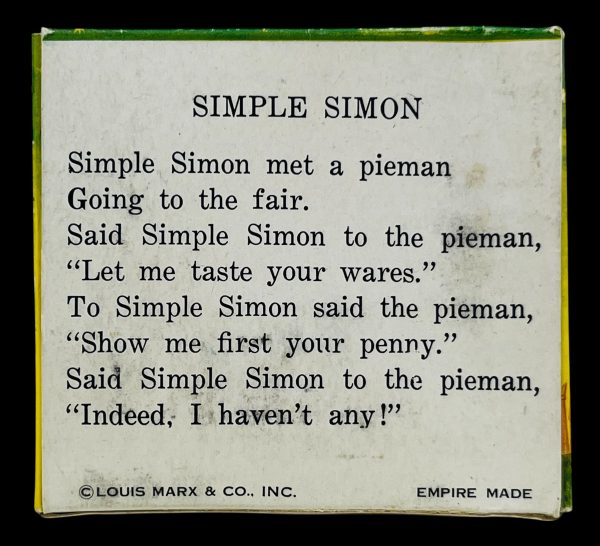 Vintage Marx Fairykins “Simple Simon” TV Scenes