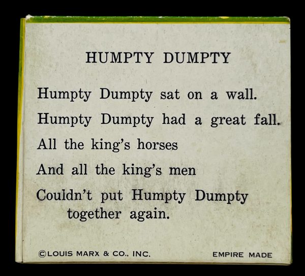 Vintage Marx Fairykins "Humpty Dumpty" TV Scenes