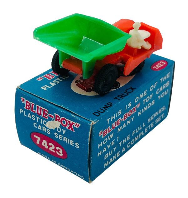 Vintage Blue Box Plastic Toy Car Series “Dump Truck” #7423