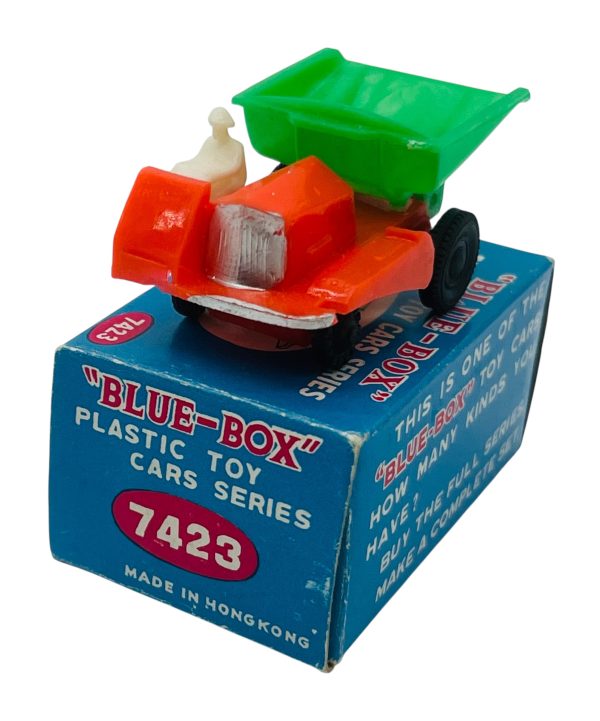 Vintage Blue Box Plastic Toy Car Series “Dump Truck” #7423