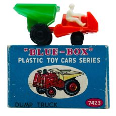 Vintage Blue Box Plastic Toy Car Series “Dump Truck” #7423