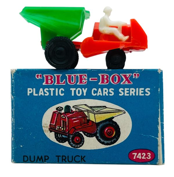 Vintage Blue Box Plastic Toy Car Series “Dump Truck” #7423